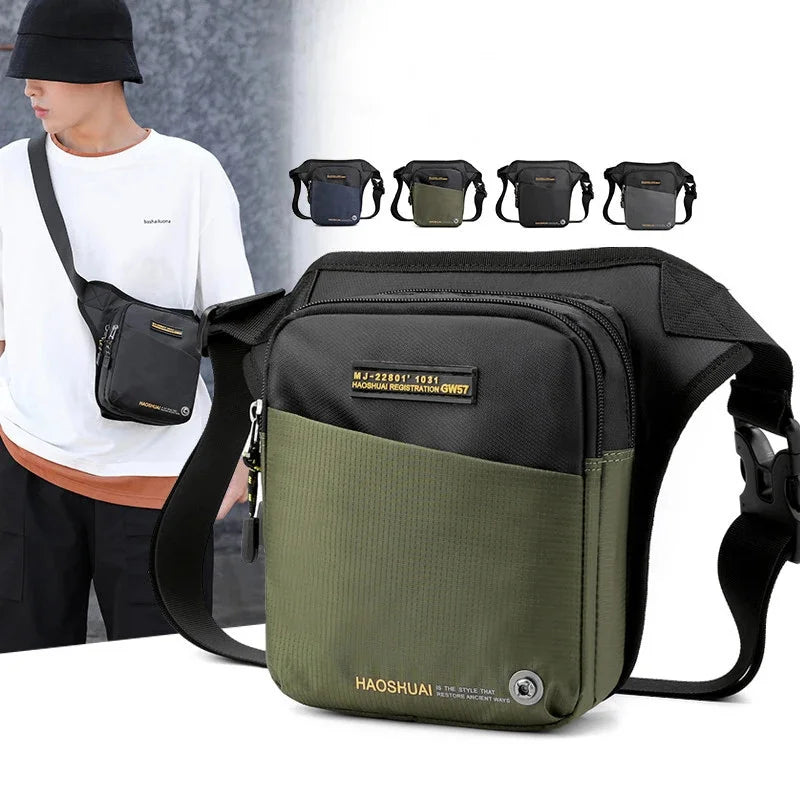 Motorcycle Rider Drop Leg Bag Waist for Men Travel Assault Male Nylon Belt Messenger Cross Body Fanny Pack Hip Thigh Bags