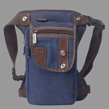 Motorcycle Rider Fanny Drop Leg Bags Messenger Shoulder CrossBody Bag Bum Hip Belt Pouch Waterproof Nylon/Canvas Men Waist Pack