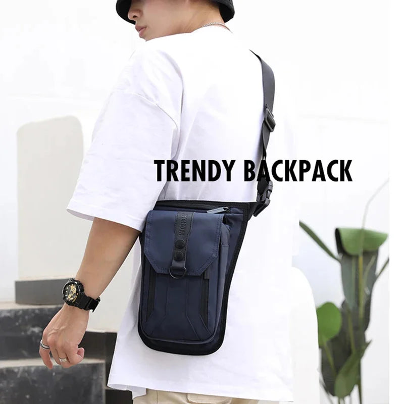 Motorcycle Rider Leg Drop Bags Fanny Pack For Men Nylon Military/Assault Male Messenger Cross Body Bum Hip Belt Waist Thigh Bag