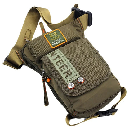 Motorcycle Rider Men Military Fanny Waist Pack Belt Hip Bum Drop Thigh Pouch Crossbody Shoulder Bags Oxford Leg Bag