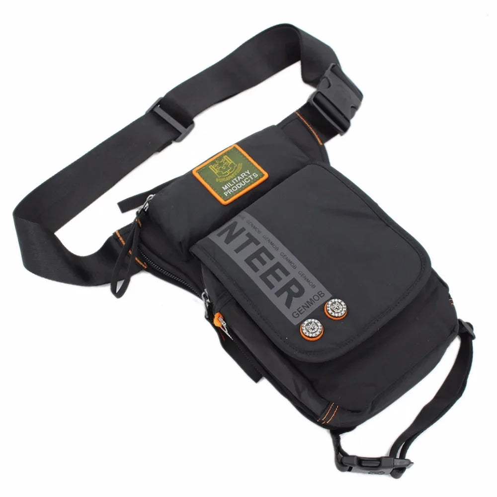 Motorcycle Rider Men Military Fanny Waist Pack Belt Hip Bum Drop Thigh Pouch Crossbody Shoulder Bags Oxford Leg Bag