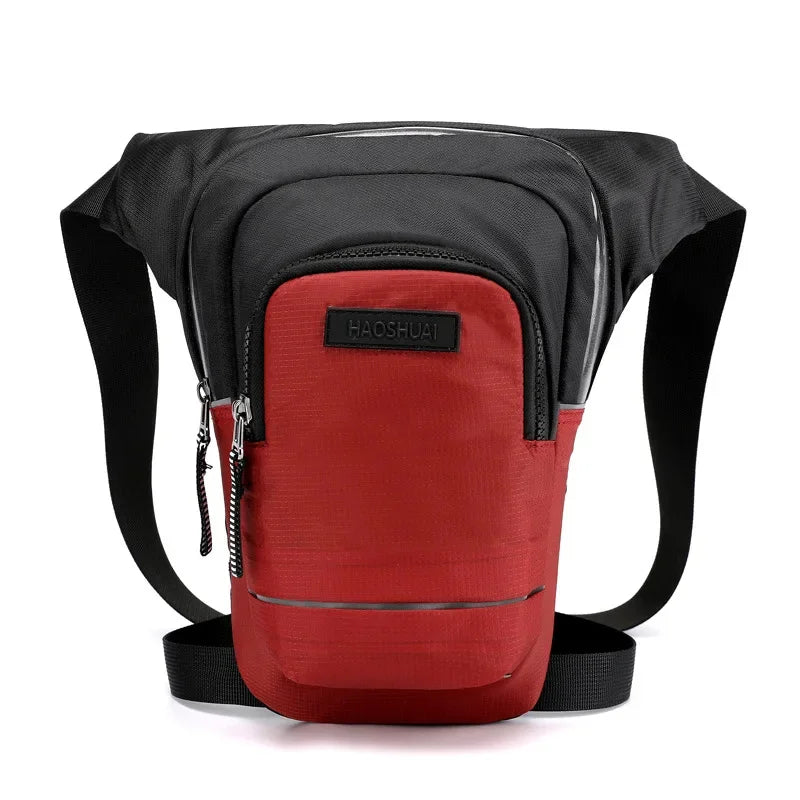 Motorcycle Rider Reflective Drop Leg Bag for Men Travel Messenger Cross Body Hip Thigh Bags Male Nylon Belt Waist Fanny Pack New