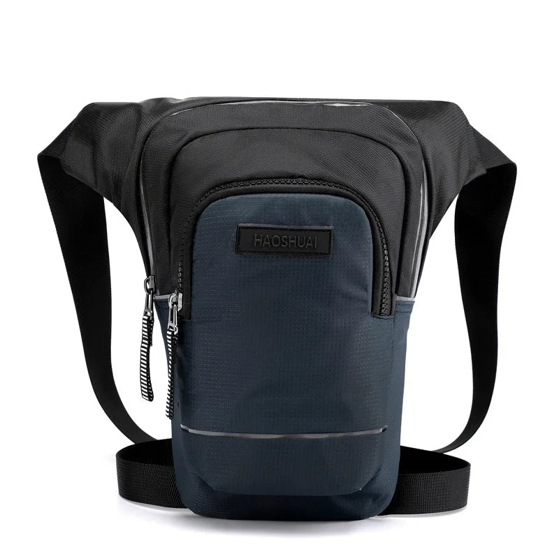 Motorcycle Rider Reflective Drop Leg Bag for Men Travel Messenger Cross Body Hip Thigh Bags Male Nylon Belt Waist Fanny Pack New