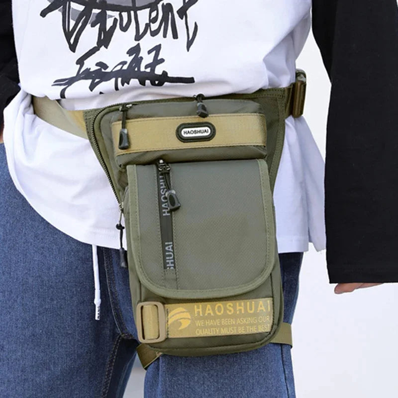 Motorcycle Riding Belt Fanny Pack Male Military Assault Casual Hip Bum High Quality Waterproof Oxford Men Waist Leg Drop Bags