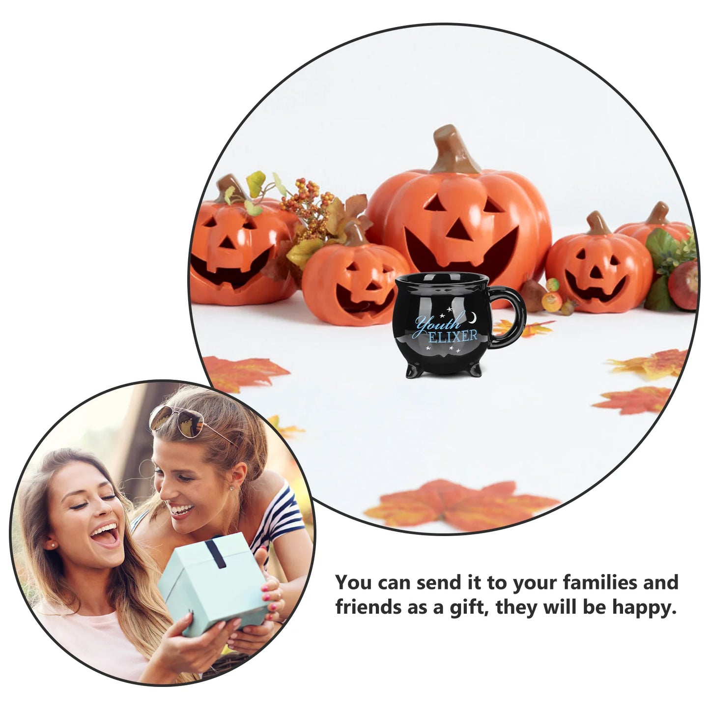 Mug Coffee Cup Cauldron Halloween Ceramic Witch Must Apartment Haves Tea Mugs Witches Soup Latte Porcelain Gothic Party Cups