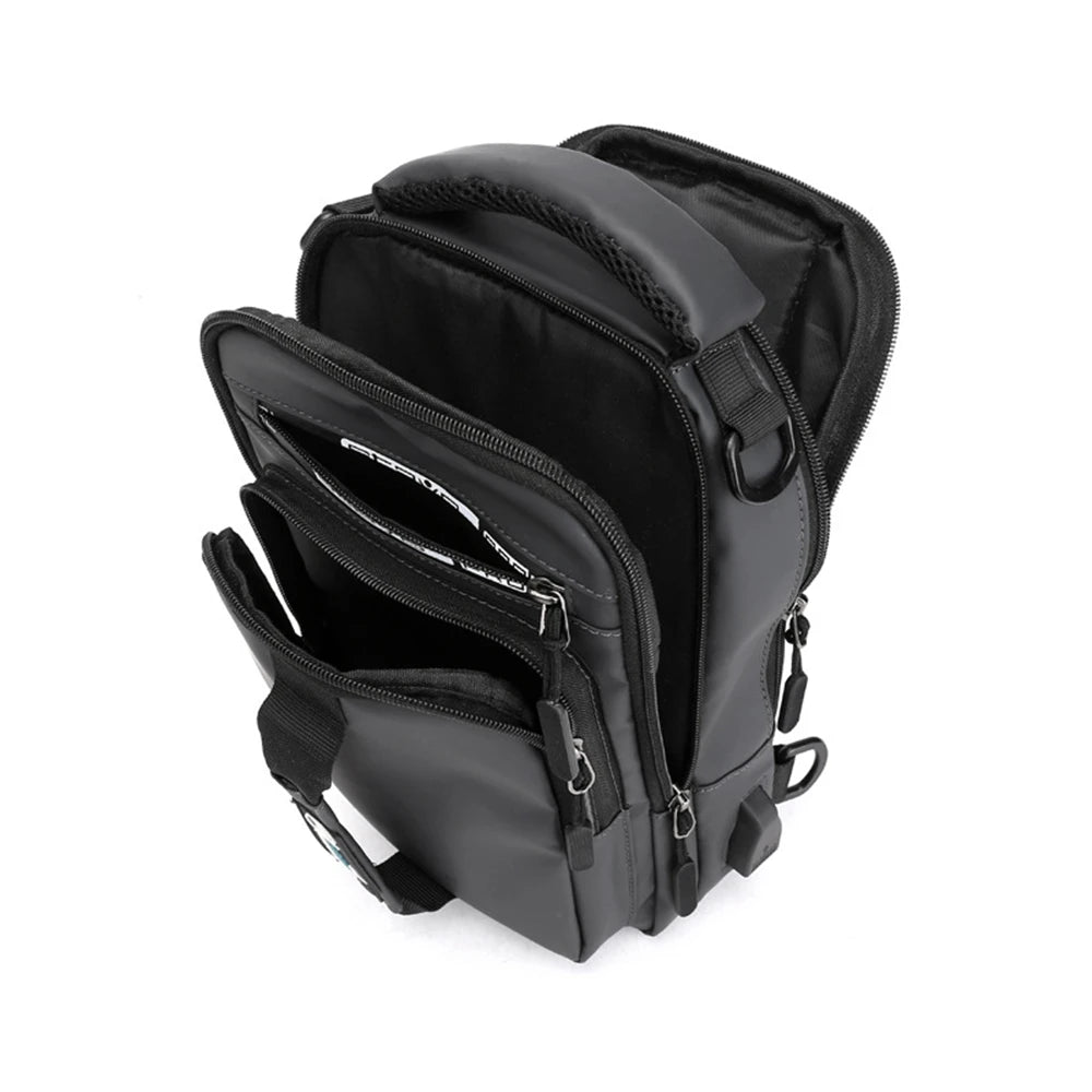 Multi-Function Sling Chest Bag With USB Charging Port Men Women Hiking Backpack Cross-Body Shoulder Fanny Pack Tote Handbags