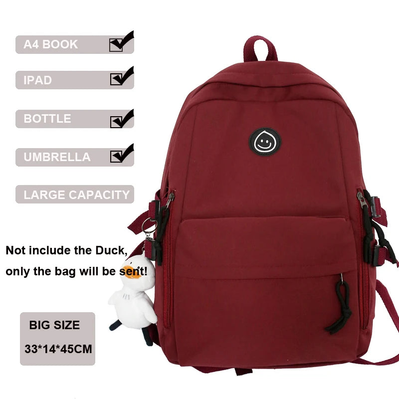 Multi-Pocket Female Backpack 2022 New Book School Bag for Teenage Girls Boys Student Women's Travel Rucksack Small Or Big Size
