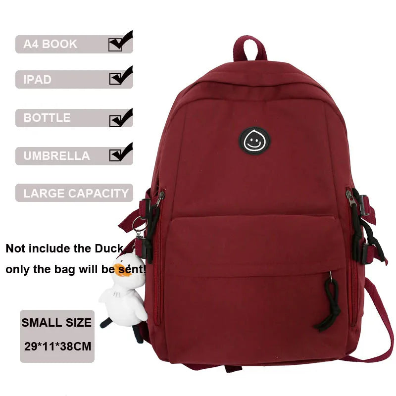 Multi-Pocket Female Backpack 2022 New Book School Bag for Teenage Girls Boys Student Women's Travel Rucksack Small Or Big Size
