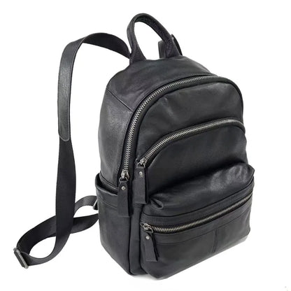 Multi Pocket Practical Large Capacity Backpacks Soft Cowhide Genuine Leather Fashion All-match School Bag Simple Luxury Bolsas