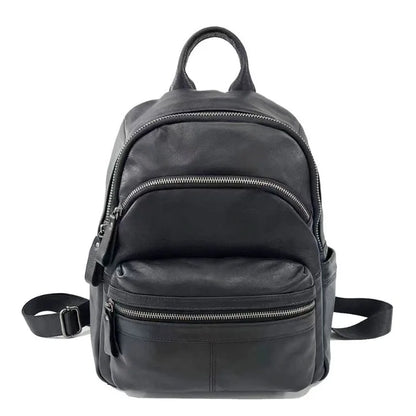 Multi Pocket Practical Large Capacity Backpacks Soft Cowhide Genuine Leather Fashion All-match School Bag Simple Luxury Bolsas