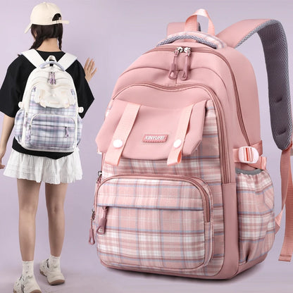 Multi-Pocket Waterproof Nylon Student Backpack Fashion School Bags for Teenage Girls Boys Ladies Casual Travel Laptop Rucksack