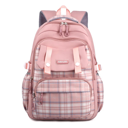 Multi-Pocket Waterproof Nylon Student Backpack Fashion School Bags for Teenage Girls Boys Ladies Casual Travel Laptop Rucksack