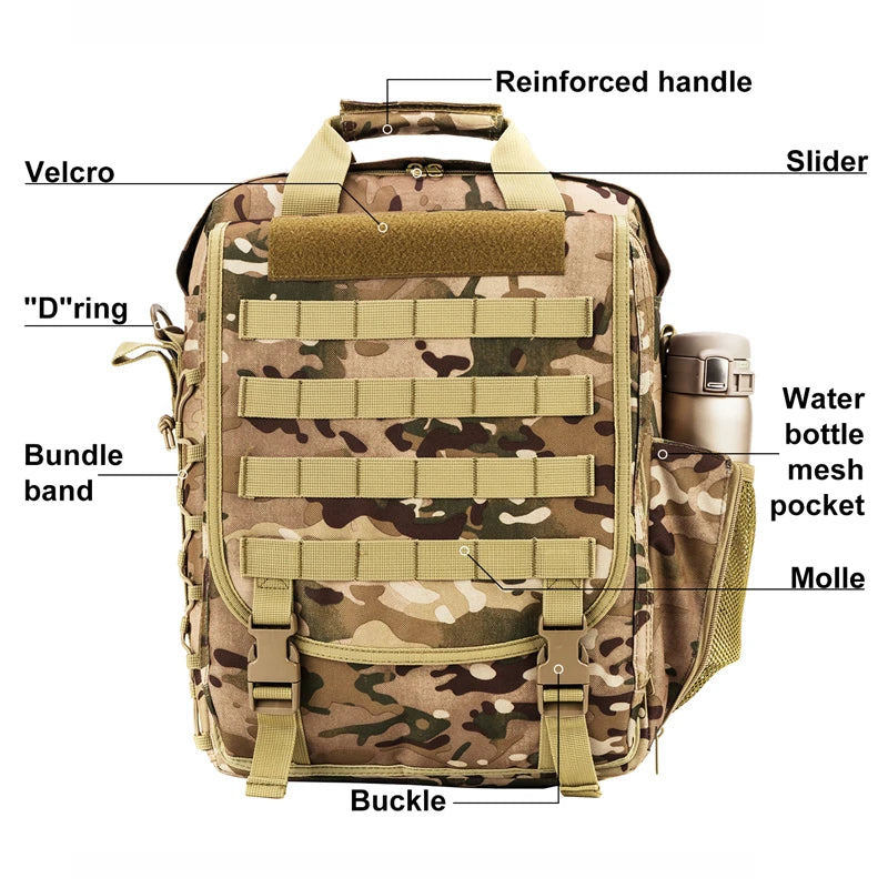 Multi-function Military Tactical Laptop Bag Extra Large  15Inch Travel Laptop Backpack for Men