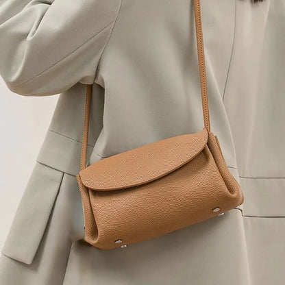 Multi-function Phone Bag Casual All-match Solid Genuine Leather Crossbody Shoulder Handbags Elegant Lady Commuter Bolsas Mujer