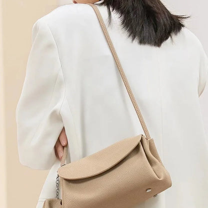 Multi-function Phone Bag Casual All-match Solid Genuine Leather Crossbody Shoulder Handbags Elegant Lady Commuter Bolsas Mujer