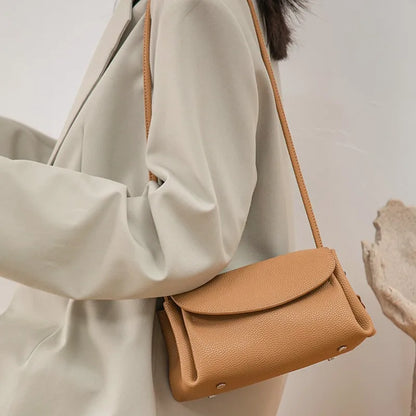 Multi-function Phone Bag Casual All-match Solid Genuine Leather Crossbody Shoulder Handbags Elegant Lady Commuter Bolsas Mujer