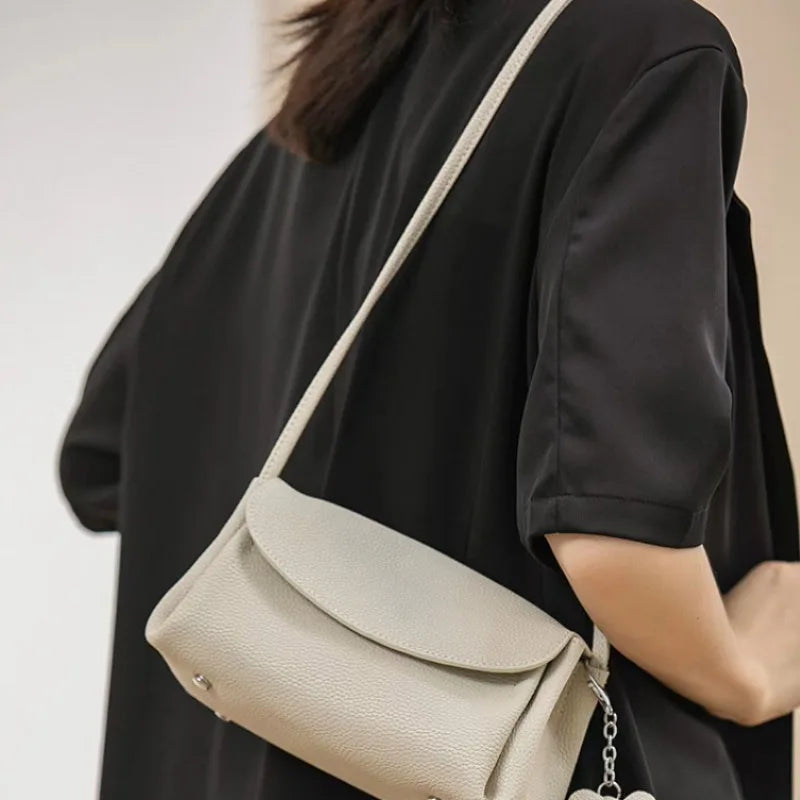 Multi-function Phone Bag Casual All-match Solid Genuine Leather Crossbody Shoulder Handbags Elegant Lady Commuter Bolsas Mujer