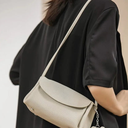 Multi-function Phone Bag Casual All-match Solid Genuine Leather Crossbody Shoulder Handbags Elegant Lady Commuter Bolsas Mujer