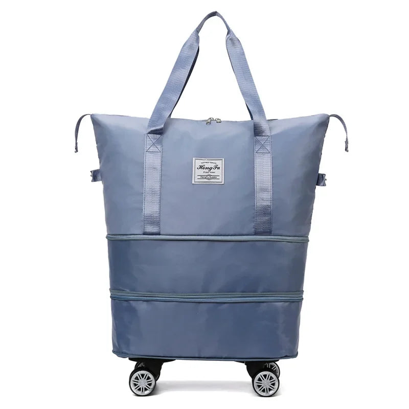 Multi-function Wheel Travel Bag Ultra-light Portable Dry and Wet Separation Luggage Storage Bag Large Capacity Fitness Bag