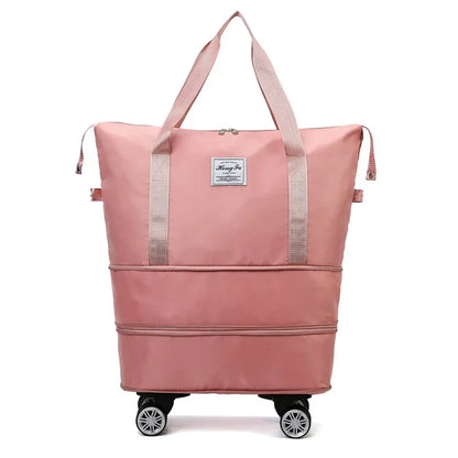 Multi-function Wheel Travel Bag Ultra-light Portable Dry and Wet Separation Luggage Storage Bag Large Capacity Fitness Bag