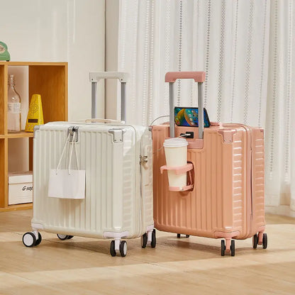 Multi-function boarding box, snap-in luggage, rechargeable luggage lock, high-value silent universal business