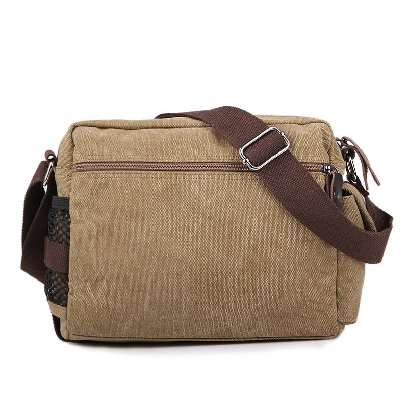 Multi-functional Casual Messenger Bags Men Canvas Leisure Men Shoulder Bags Vintage Small Crossbody Satchel Bag For Male