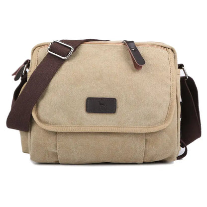 Multi-functional Casual Messenger Bags Men Canvas Leisure Men Shoulder Bags Vintage Small Crossbody Satchel Bag For Male