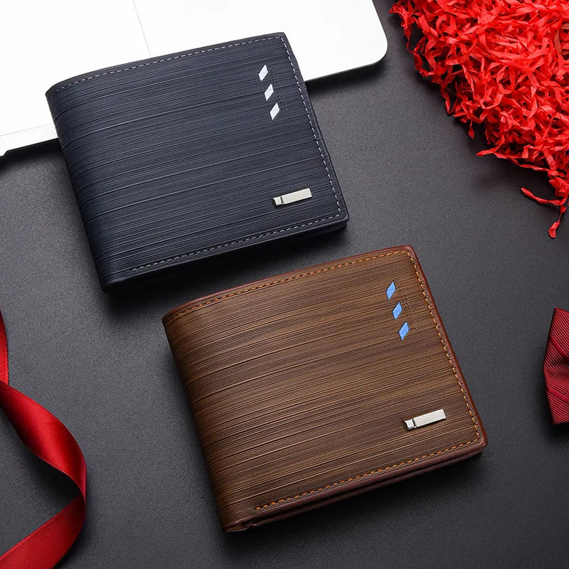 Multi-functional and Practical Men's Wallet Business Short Youth Multi-card Money Clip Horizontal Trend Student Ticket Purse