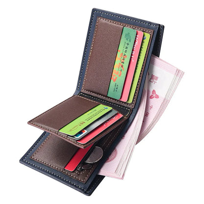 Multi-functional and Practical Men's Wallet Business Short Youth Multi-card Money Clip Horizontal Trend Student Ticket Purse