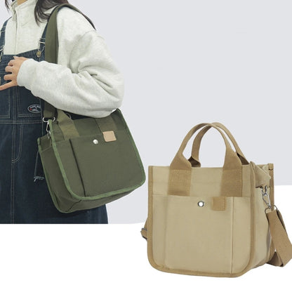 Multi-pocket Handbag for Women Grocery Shopping Bag Canvas-Tote Bag Large Capacity Crossbody Bag Lunch Bag Travel Bag