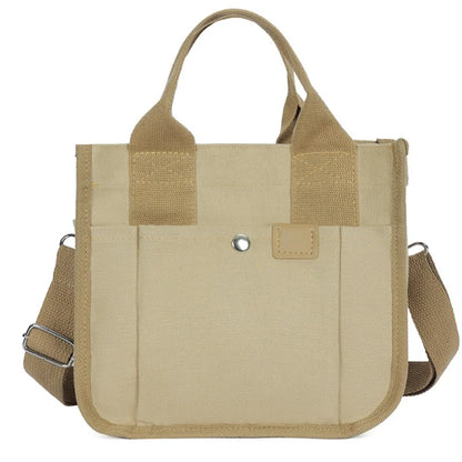 Multi-pocket Handbag for Women Grocery Shopping Bag Canvas-Tote Bag Large Capacity Crossbody Bag Lunch Bag Travel Bag