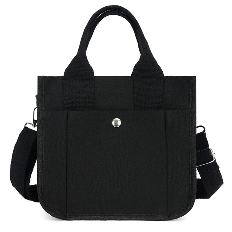 Multi-pocket Handbag for Women Grocery Shopping Bag Canvas-Tote Bag Large Capacity Crossbody Bag Lunch Bag Travel Bag