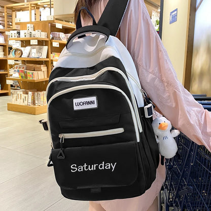 Multi-pocket Women Backpack Waterproof School Bag For Teenager Girl Student Bookbag Rucksack Cute Female Travel Bagpack Mochila