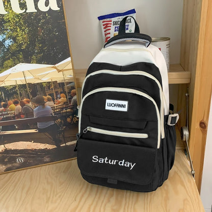 Multi-pocket Women Backpack Waterproof School Bag For Teenager Girl Student Bookbag Rucksack Cute Female Travel Bagpack Mochila