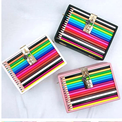 Multicolored Pencil Pattern Clutches Wedding Bridal Woman Gift Handbag Birthday Dinner Girl Purse Cocktail Party Evening Bag