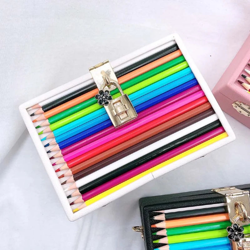 Multicolored Pencil Pattern Clutches Wedding Bridal Woman Gift Handbag Birthday Dinner Girl Purse Cocktail Party Evening Bag