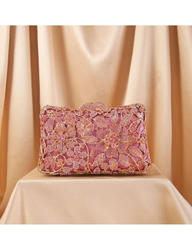 Multicolored Rhinestone Ladies Party Purse Fashion Women’s Chain Shoulder Handbags Female Prom ClutchLuxury Female Bags mom bag