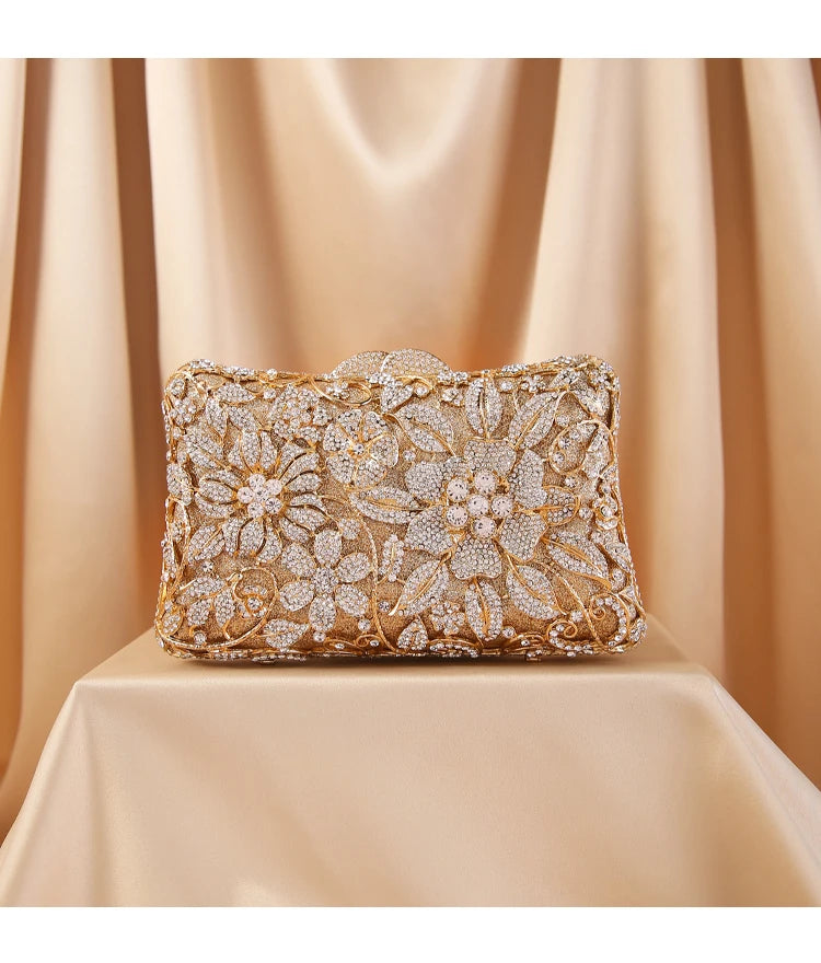 Multicolored Rhinestone Ladies Party Purse Fashion Women’s Chain Shoulder Handbags Female Prom ClutchLuxury Female Bags mom bag