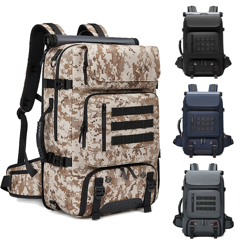 Multifinonal Travel Backpack Man Mountaineering Large Capacity Camping Outdoor Waterproof Camouflage 17.3in Laptop Bags Usb Port