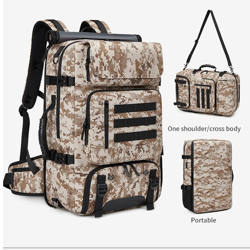 Multifinonal Travel Backpack Man Mountaineering Large Capacity Camping Outdoor Waterproof Camouflage 17.3in Laptop Bags Usb Port