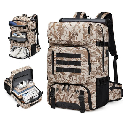 Multifinonal Travel Backpack Man Mountaineering Large Capacity Camping Outdoor Waterproof Camouflage 17.3in Laptop Bags Usb Port