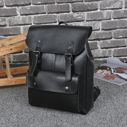 Multifunction Backpack PU Leather waterproof backpack Men school bag laptop computer women the nightmare befor christmas