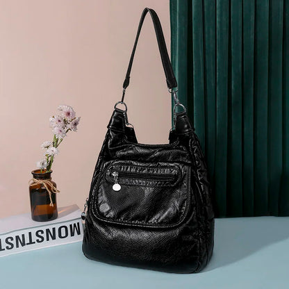 Multifunction Bags Purses High Quality Bookbag Soft Leather School Bags for Teen Girls Ladies Travel Large Capacity Mochilas