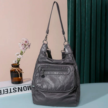 Multifunction Bags Purses High Quality Bookbag Soft Leather School Bags for Teen Girls Ladies Travel Large Capacity Mochilas