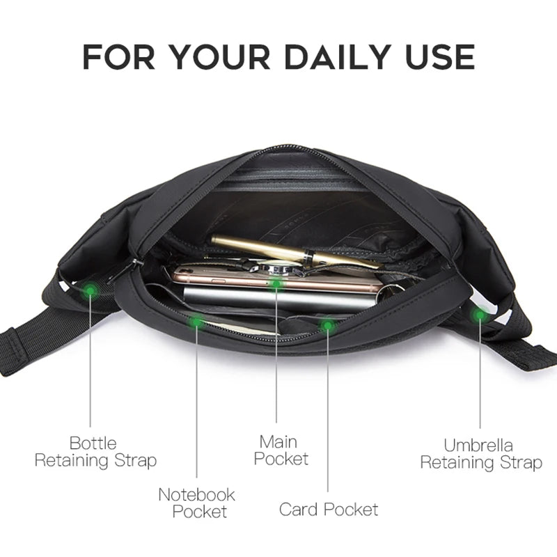 Multifunction Chest Bag Men New Crossbody Shoulder Messenger Bags Lightweight Anti-stain Waterproof Short Trip Pack Women Bag