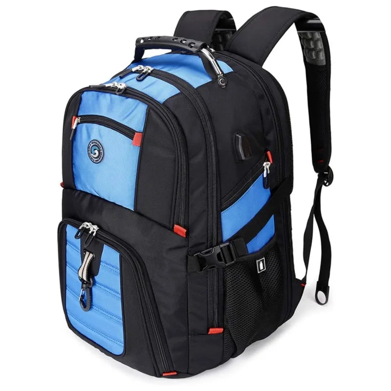 Multifunction Durable Nylon Waterproof Backpack Outdoor Travel Bag Large Capacity USB Port 16 Inch Laptop Bag Schoolbag