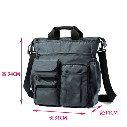 Multifunction Fashion Shoulder Messenger Bag Casual Business Men Briefcase Large Capacity Male USB Port Travel Handbag
