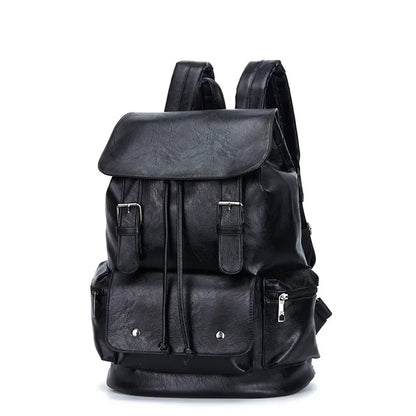 Multifunction PU Leather Men's Backpack Business Man Backpacks Casual Student School Bags For Boys Wearproof Laptop Bag