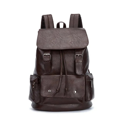 Multifunction PU Leather Men's Backpack Business Man Backpacks Casual Student School Bags For Boys Wearproof Laptop Bag