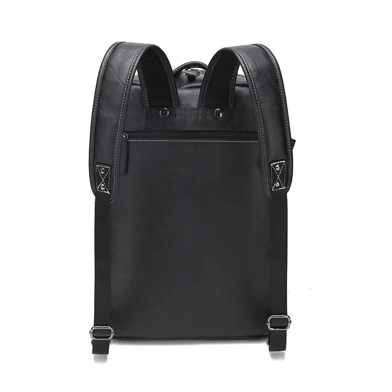Multifunction PU Leather Men's Backpack Large Capacity Handbag Crossbody Travel Fashion Laptop Bag Man School Backpacks